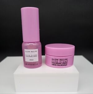 Glow Recipe Plum Plump Hyaluronic Duo: 10ml Serum & 10ml Cream, New